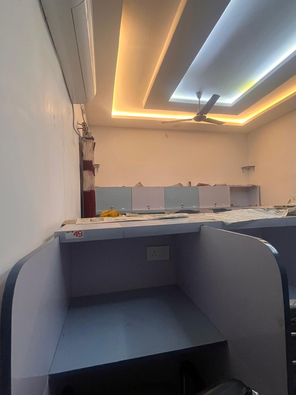 Personal study cubicle seat 49
